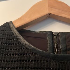 Helmut lane.  Size 4 black, chaneal material with leap trimming. Great condition